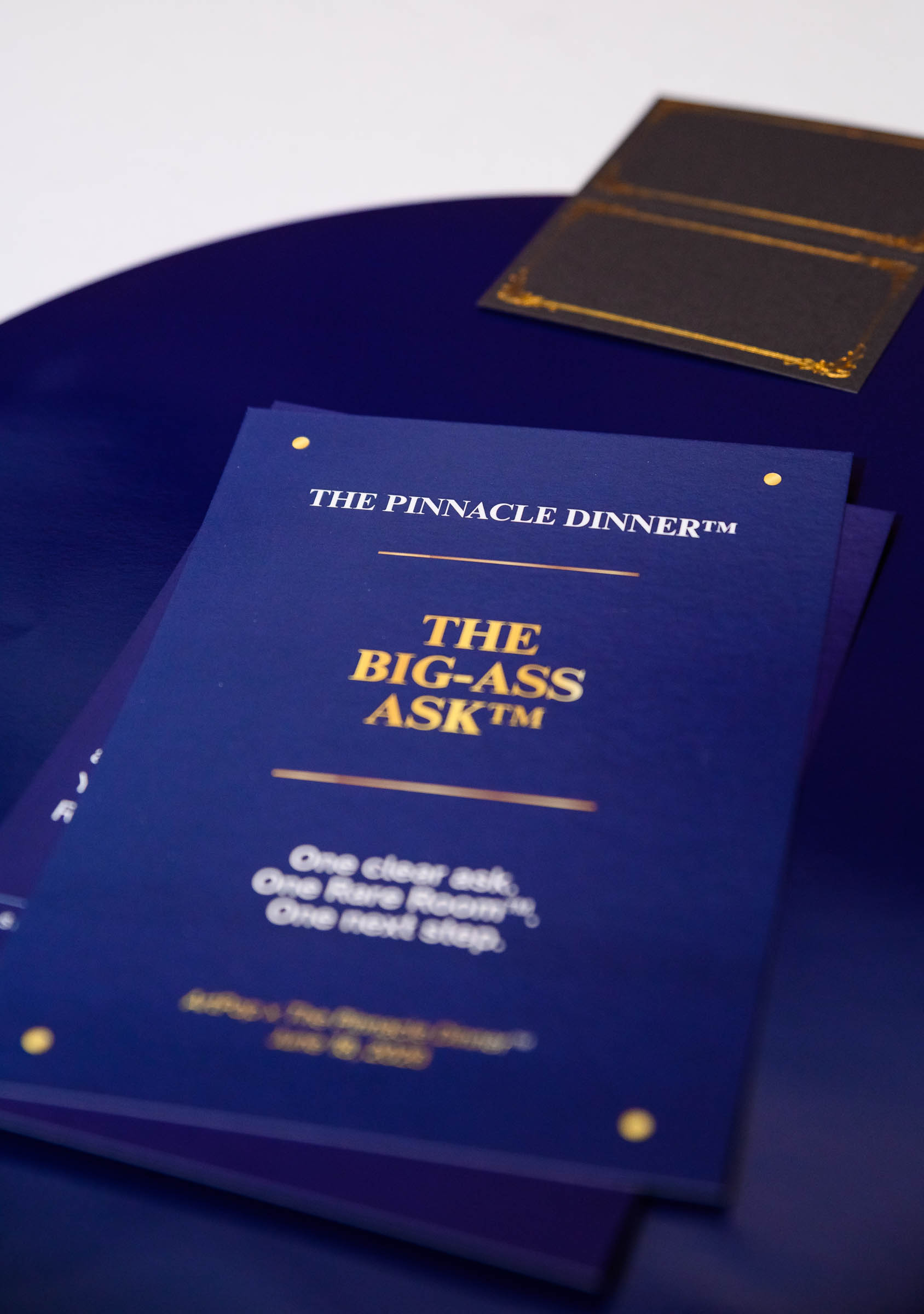 A Big-Ass Ask card at the March 5 Pinnacle Dinner